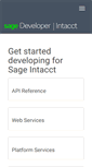 Mobile Screenshot of developer.intacct.com